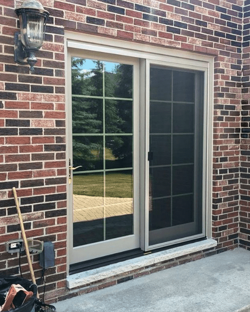 Patio Doors Installation Chicagoland Next Door Window - Installing Sliding Glass Door In Brick Wall